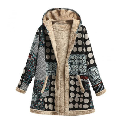 Adalie Coat | Casual Printed Winter Coat