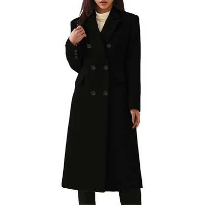 Romelia Coat | Women's Wool Coat with Double Button Closure