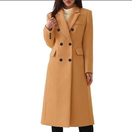 Romelia Coat | Women's Wool Coat with Double Button Closure