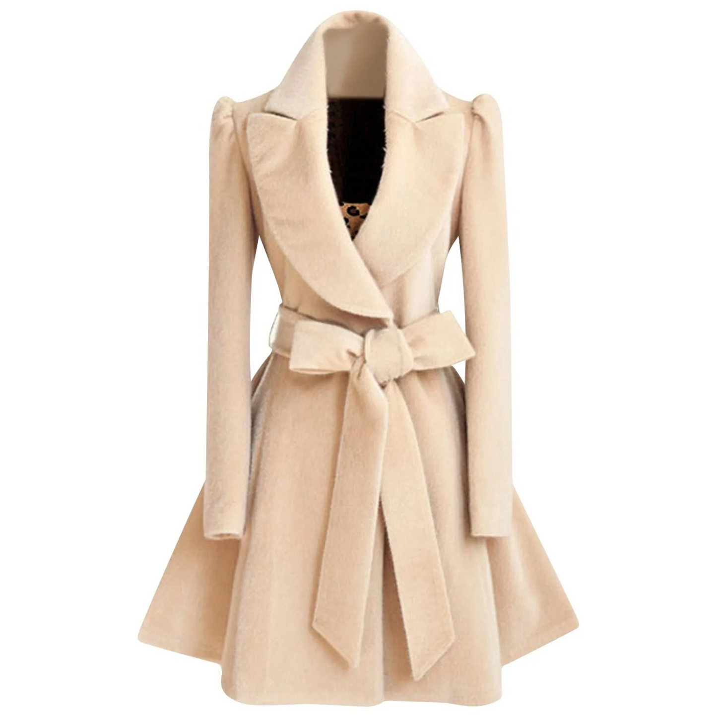 Rivka Coat | Wool Coat with Fleece Lining and Belt