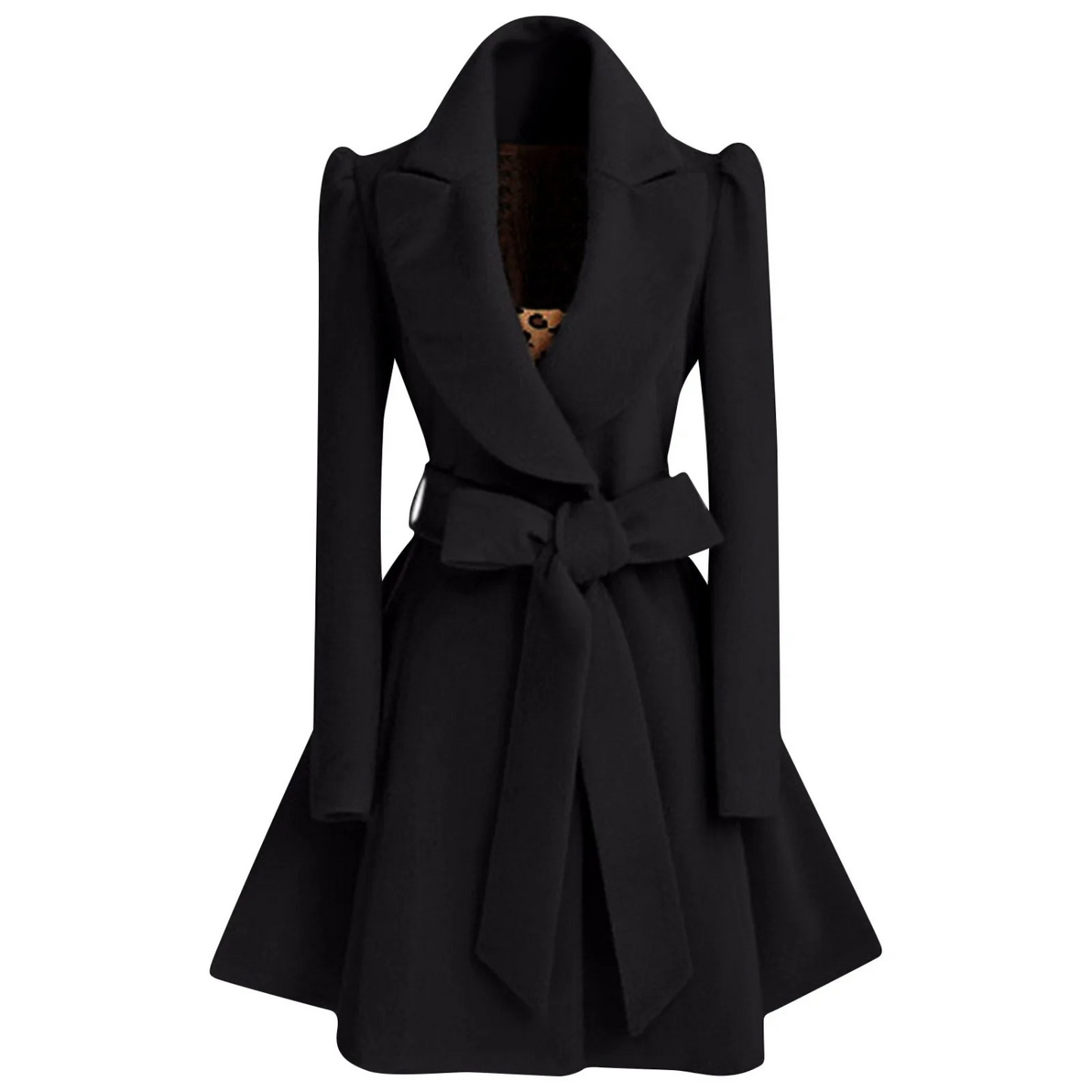 Rivka Coat | Wool Coat with Fleece Lining and Belt