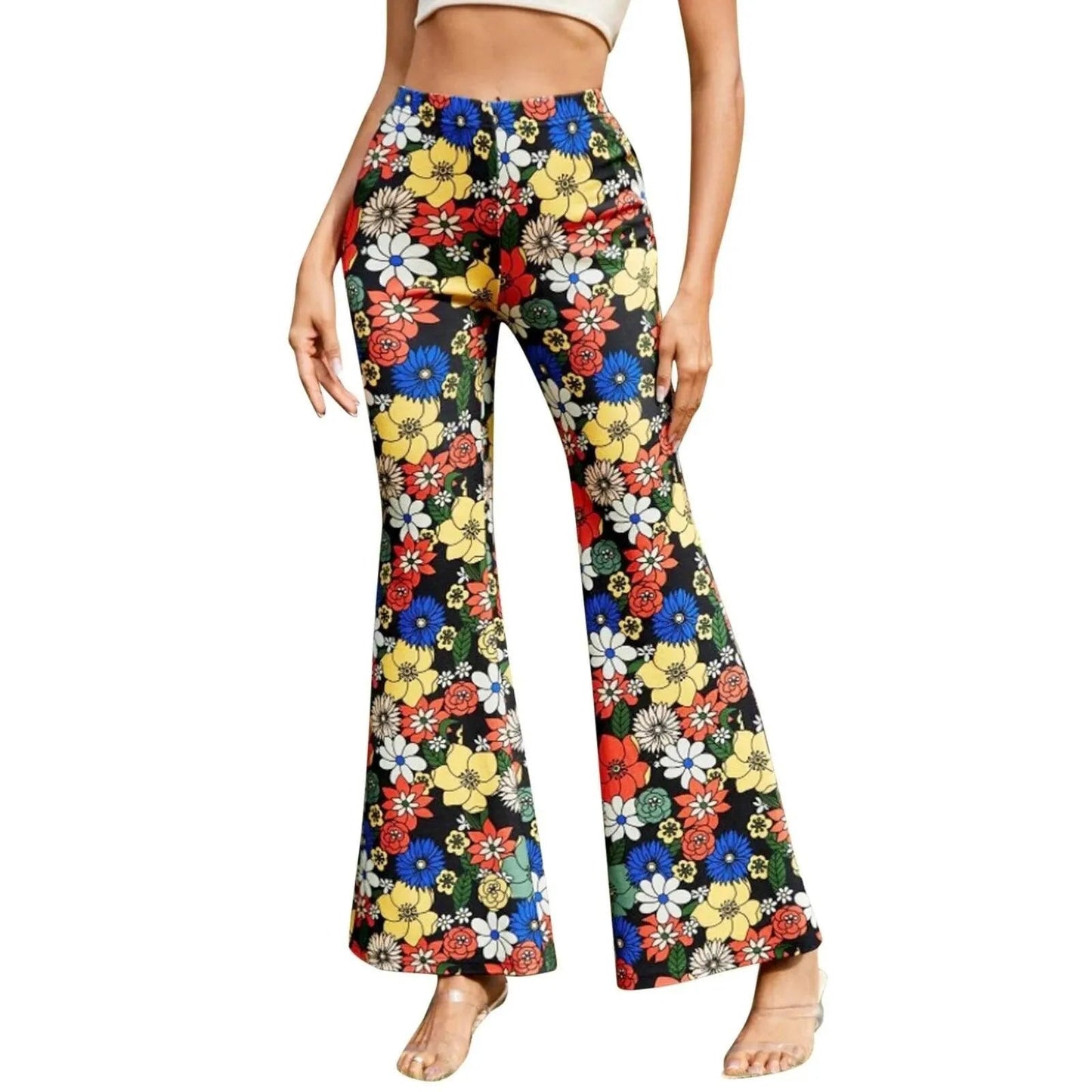 Flared Broek - Bloemenprint - Elastische Taille