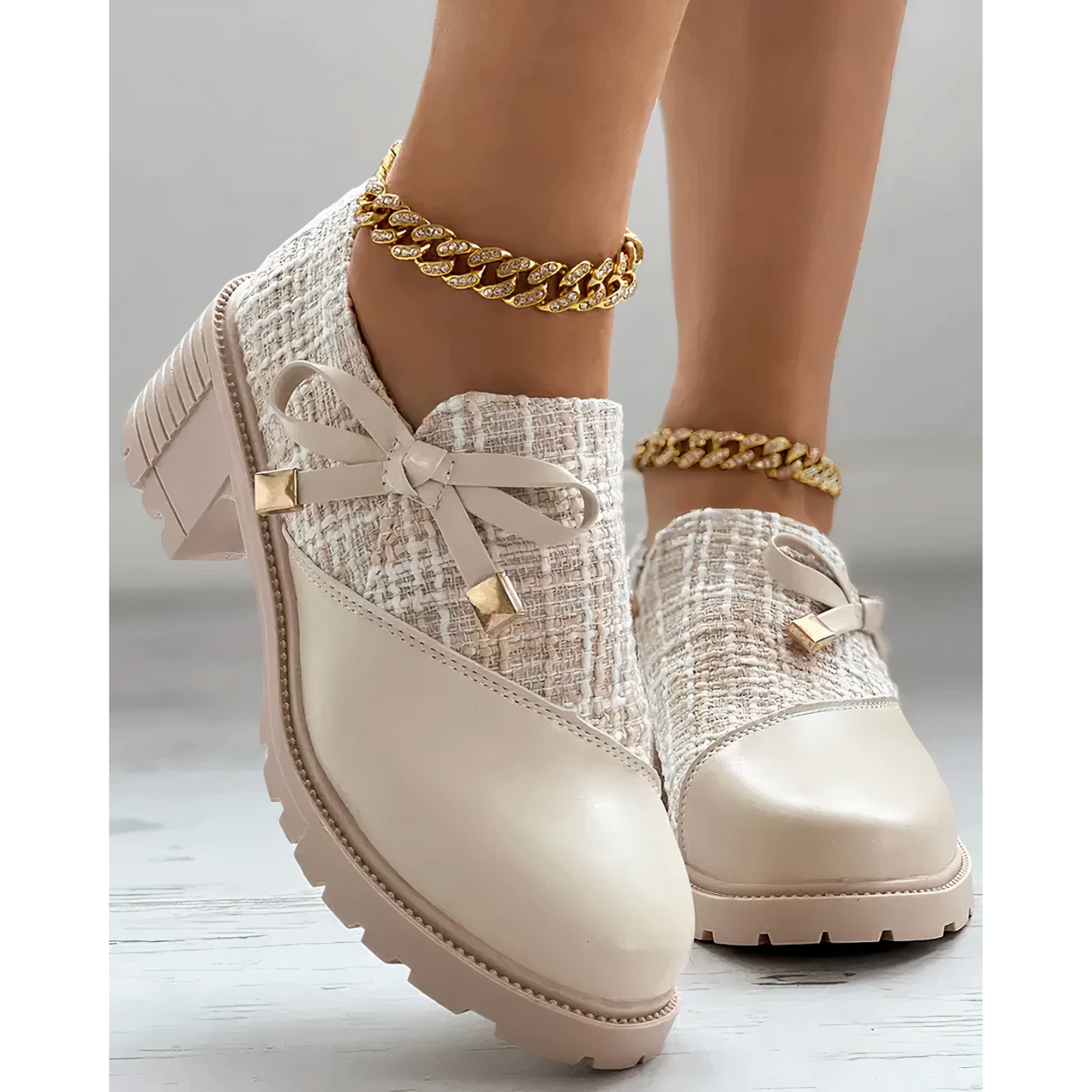 Zisel Heels | Casual Heels with Ribbon