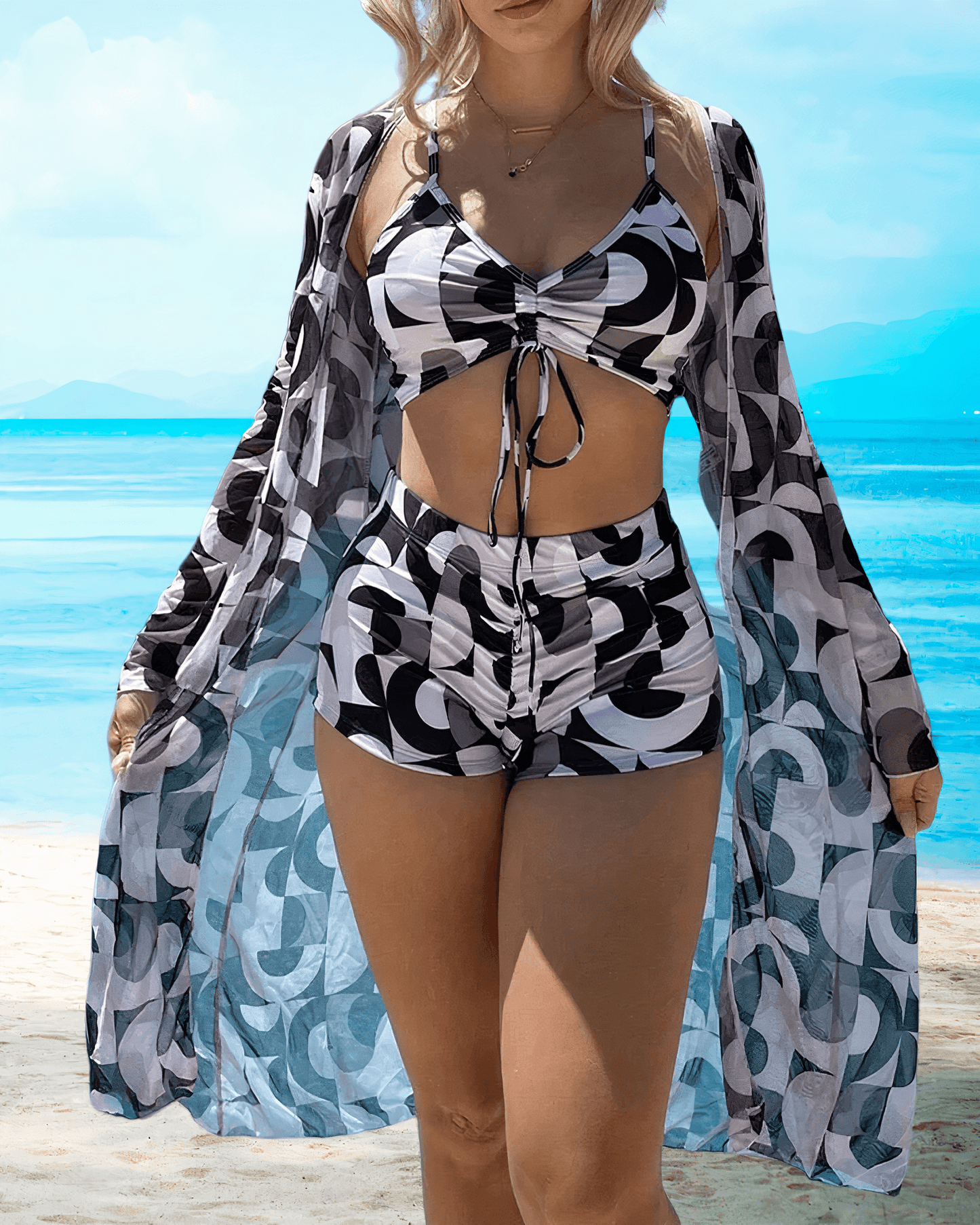 Kimono Set - Trendy Strandmode - Luchtig - Perfect voor Zonnige Dagen