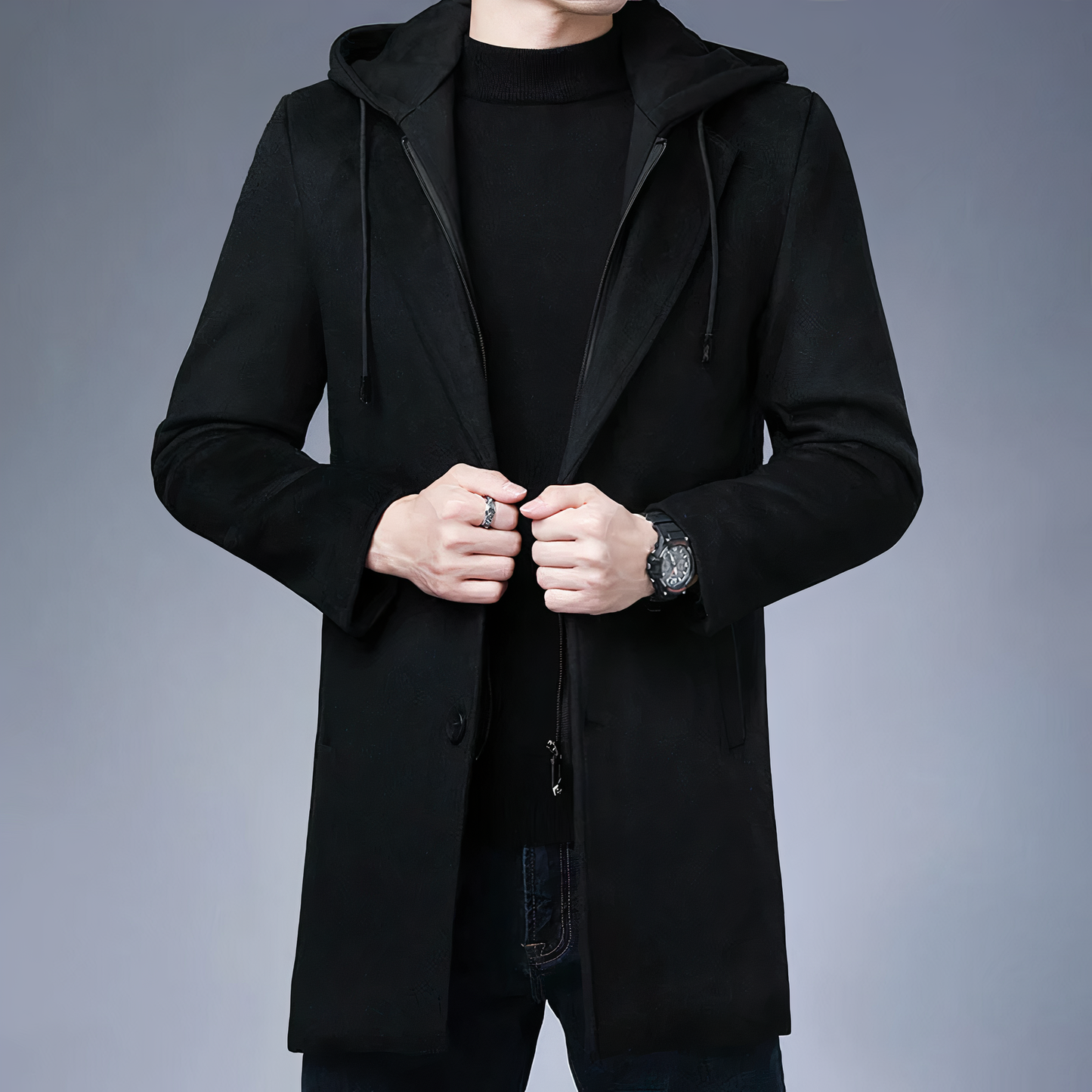 Durk Mantel | Men's wool trench coat