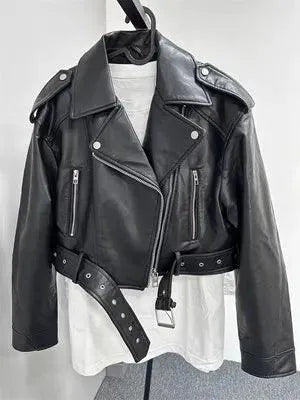 Kort Leren Jack Retro Hoogwaardig Leer Perfect voor Elke Gelegenheid