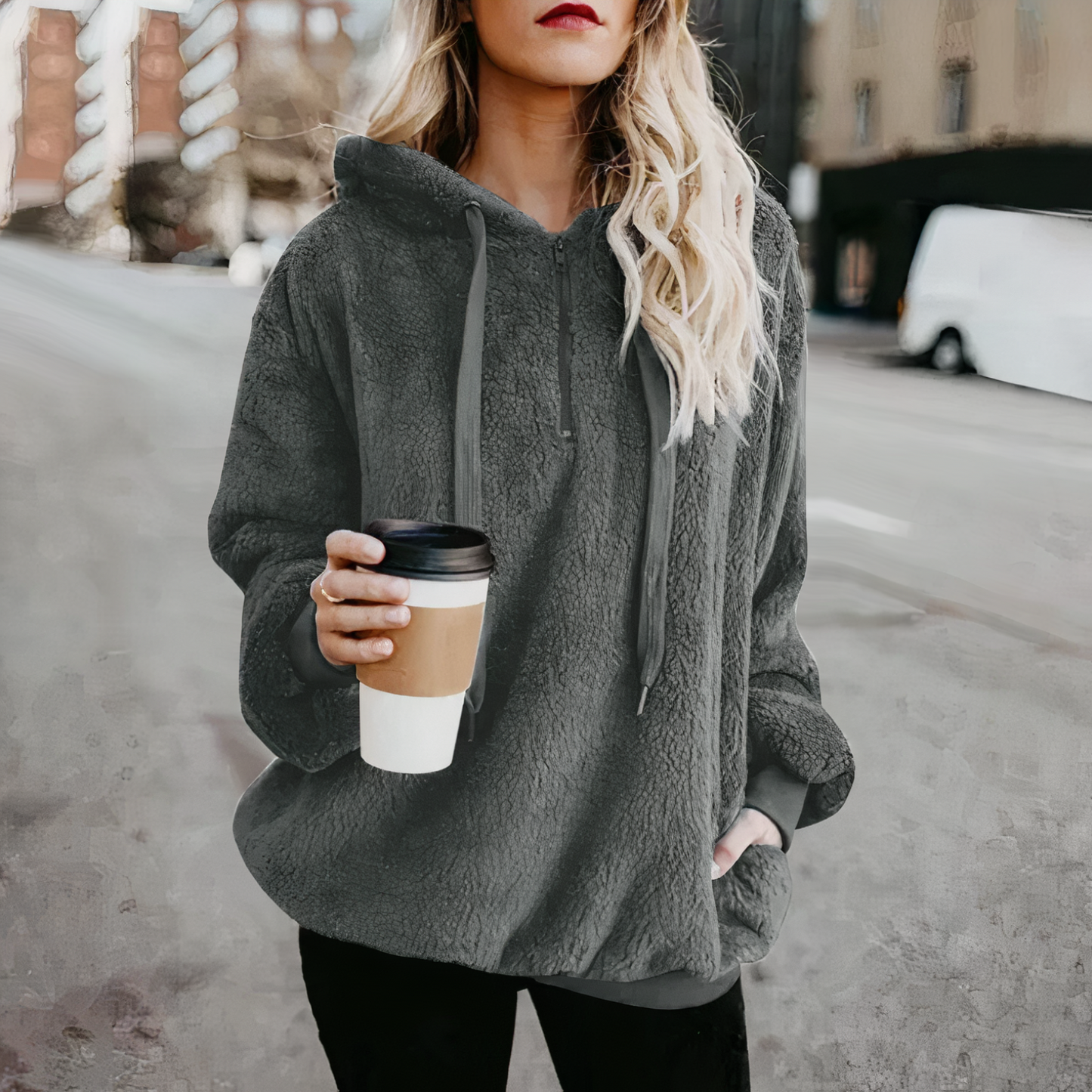 Sharon | Warmer pluche hoodie