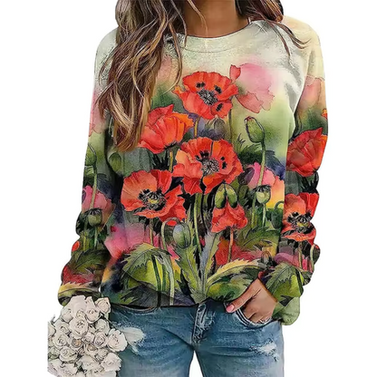 Zephyrine - Casual Bloemen Lange Mouw