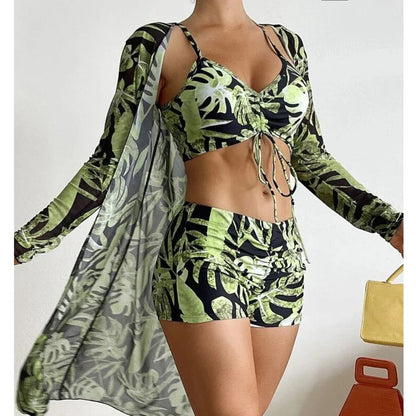 Olivia® | 3 in 1 bikinitop + broek + kimono