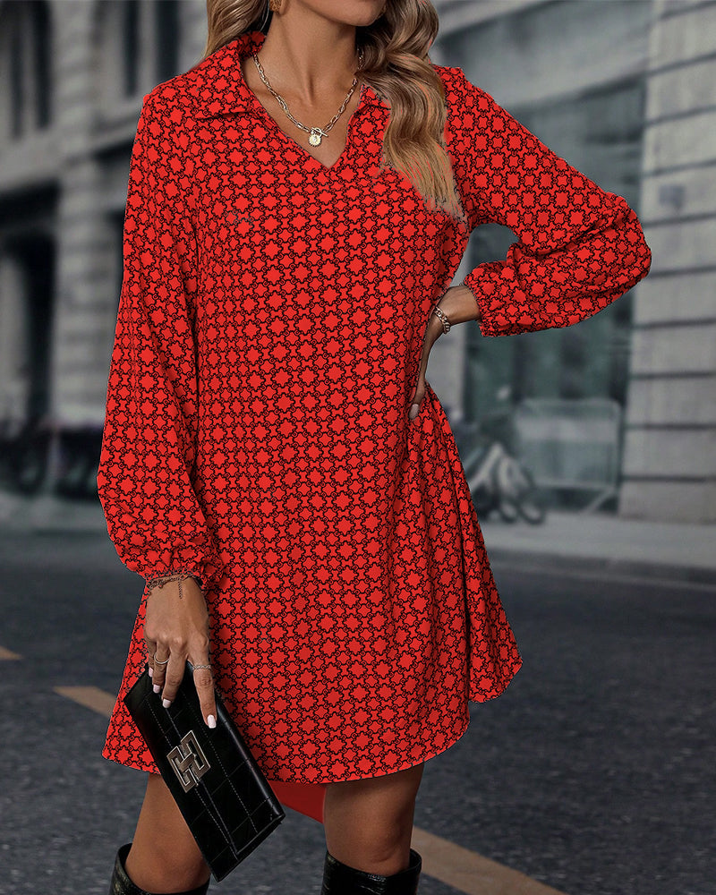 A-lijn Jurk - Eenvoudig - Polyester, Spandex - Perfect voor Lente en Herfst