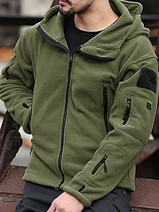 Warme fleece rits winddichte outdoorjas voor mannen | Perfect voor buitenactiviteiten