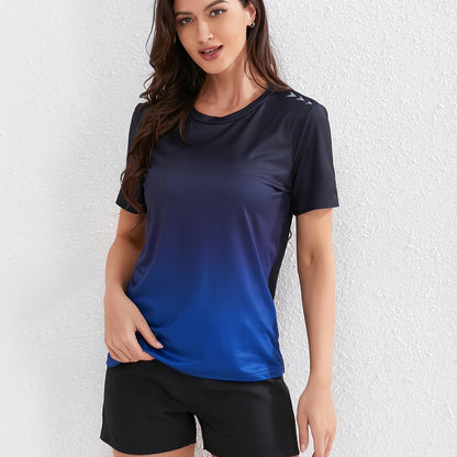 Sophie | Vrouwen sport T-shirt in ombre kleuren