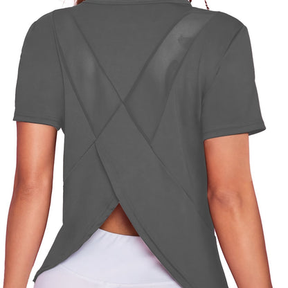 Sara | Sneldrogend dames sportt-shirt met korte mouwen en ademende mesh-contrast