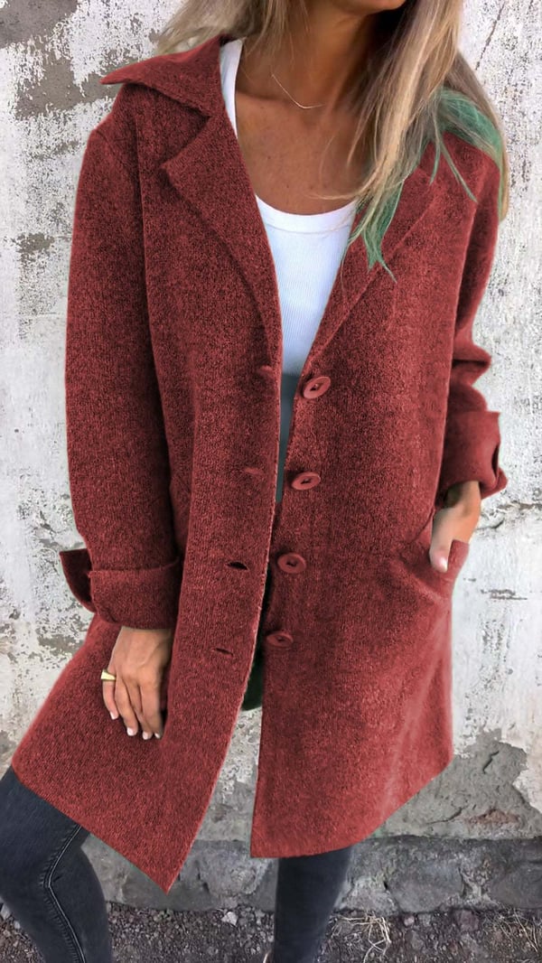 Teni™ Lange Casual Elegante Jas met Praktische Zakken