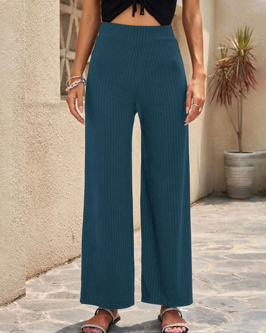 Anna | Hoge Taille Geribbelde Broek | Comfort en Stijl | Stretch Stof