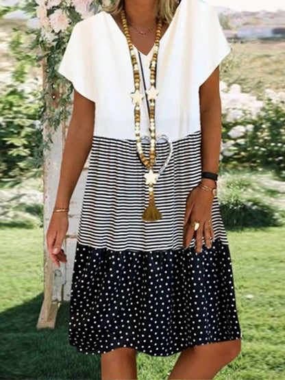 Elegante comfortabele jurk eenvoudige elegantie