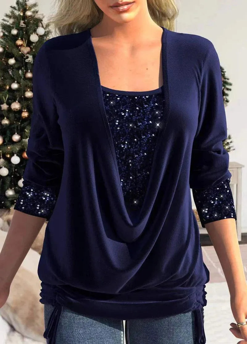 Blouse - Glamour Collectie - Glinsterende Details - Perfect voor Formele en Informele Evenementen