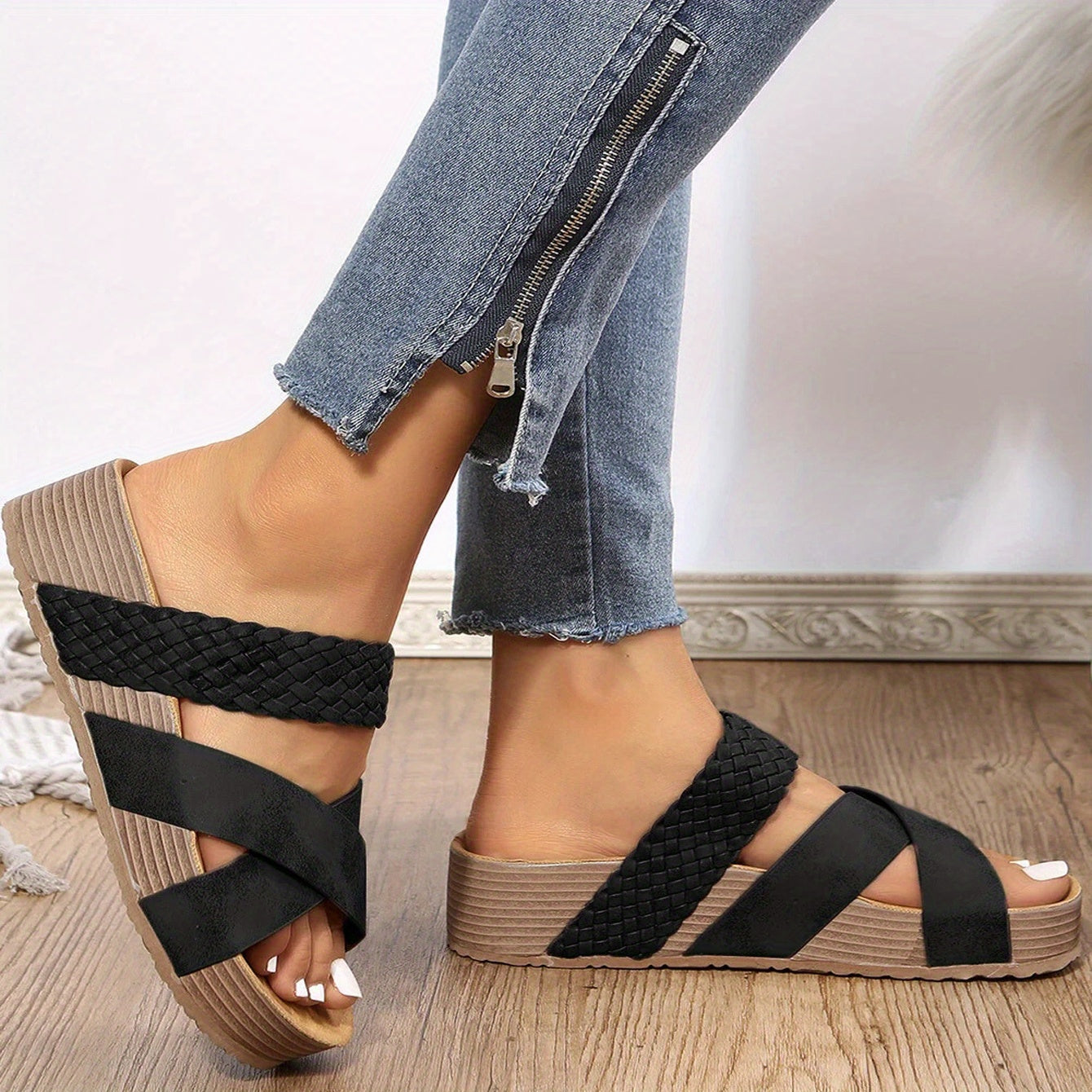 Hannah | Verweven Sandalen – Moeiteloos Moderne Look