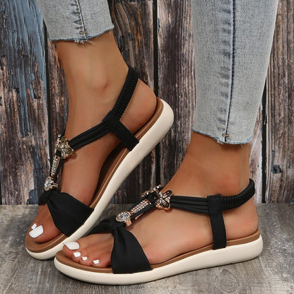 Camille® | Boheemse geïnspireerde platte sandalen