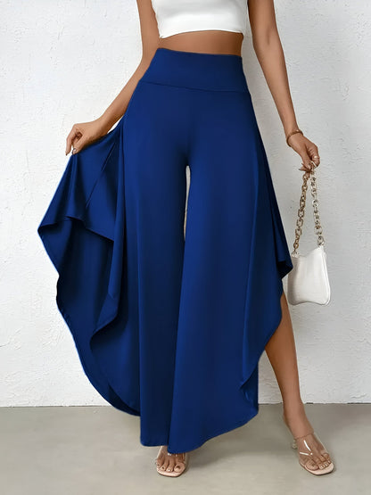 Wijde broek met asymmetrisch shirt