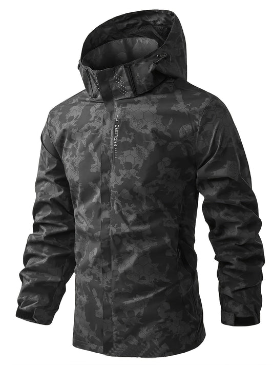 Warme Camouflage Hooded Windbreaker Outdoorjas Voor de Lente Voor Mannen | Perfect voor buitenactiviteiten in de lente