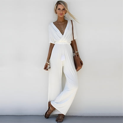 Jolène - Jolijn Boho Diepe V-Hals Jumpsuit