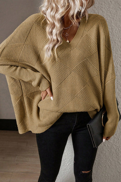 Pinty | Stijlvolle oversized v-hals trui