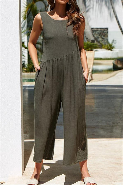 Casual-vest-brede-pijpen-jumpsuit