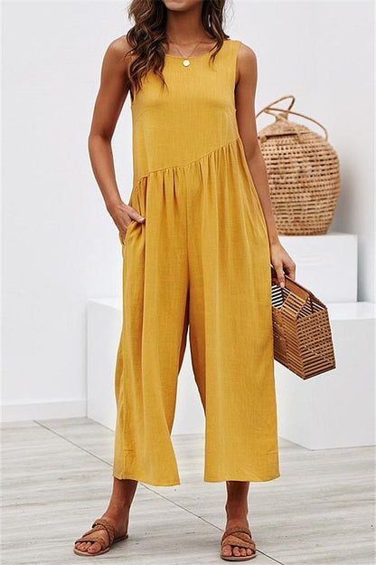 Casual-vest-brede-pijpen-jumpsuit