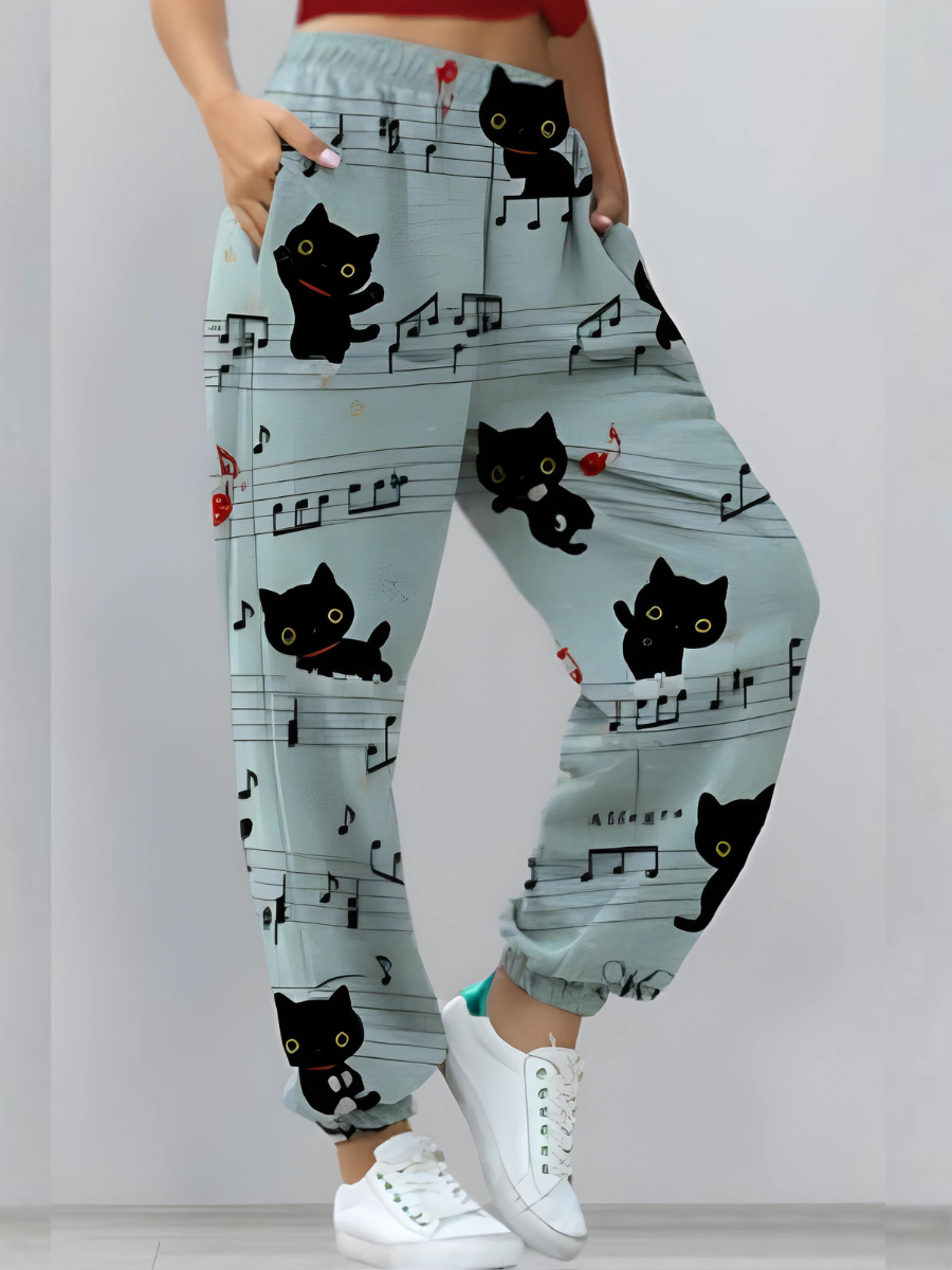 Bedrukte broek chique en elegant