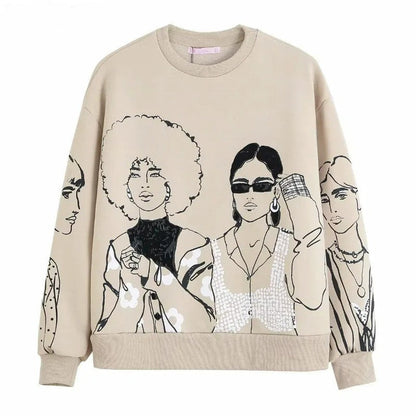 Amelie - Losvallend Sweatshirt Met Print Voor Dames