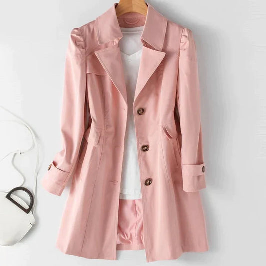 Elyse - stijlvolle pofmouw chique trenchcoat