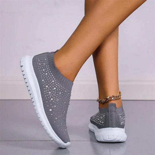 Crystal Slip-on Sneakers | Fashionable Slip-on Shoes