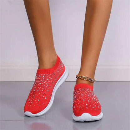 Crystal Slip-on Sneakers | Fashionable Slip-on Shoes