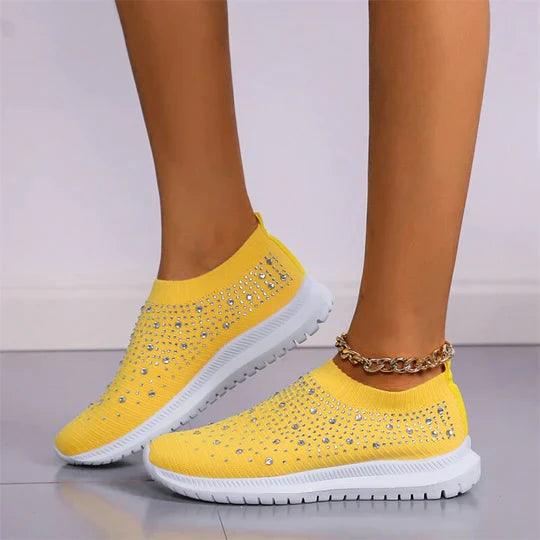 Crystal Slip-on Sneakers | Fashionable Slip-on Shoes