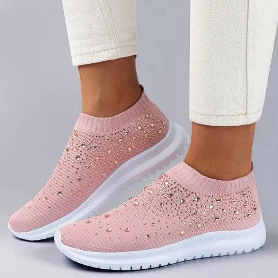 Crystal Slip-on Sneakers | Fashionable Slip-on Shoes