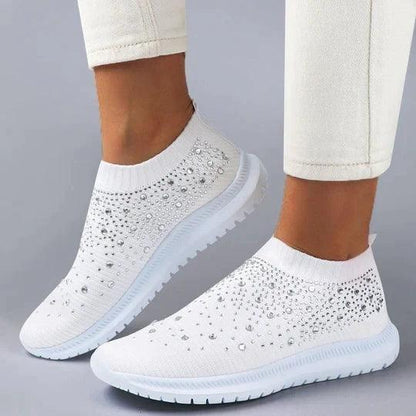 Crystal Slip-on Sneakers | Fashionable Slip-on Shoes