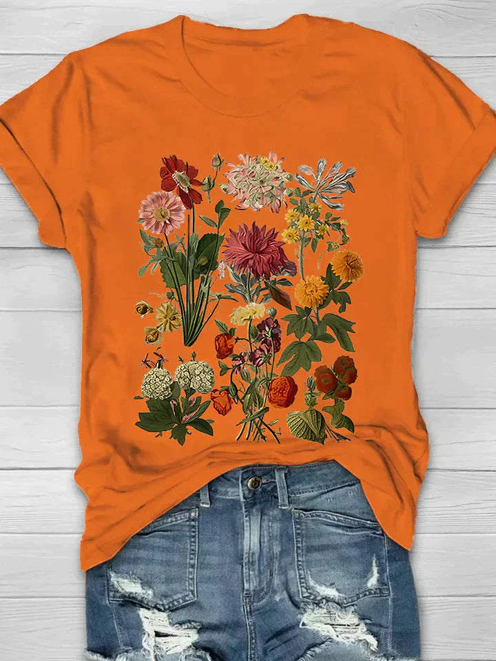 Femke | Vintage t-shirt met bloemenprint