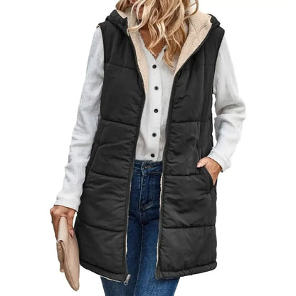 Damesgilet met capuchon