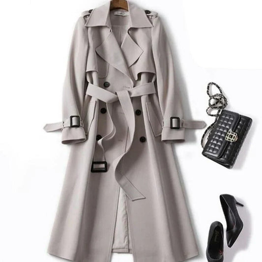 Haba - effen gekleurde trenchcoat voor dames