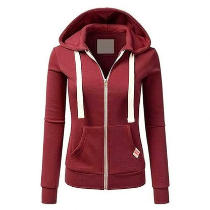 Sharon | Fleece Zip Up Hoodie Met Verstelbare Capuchon