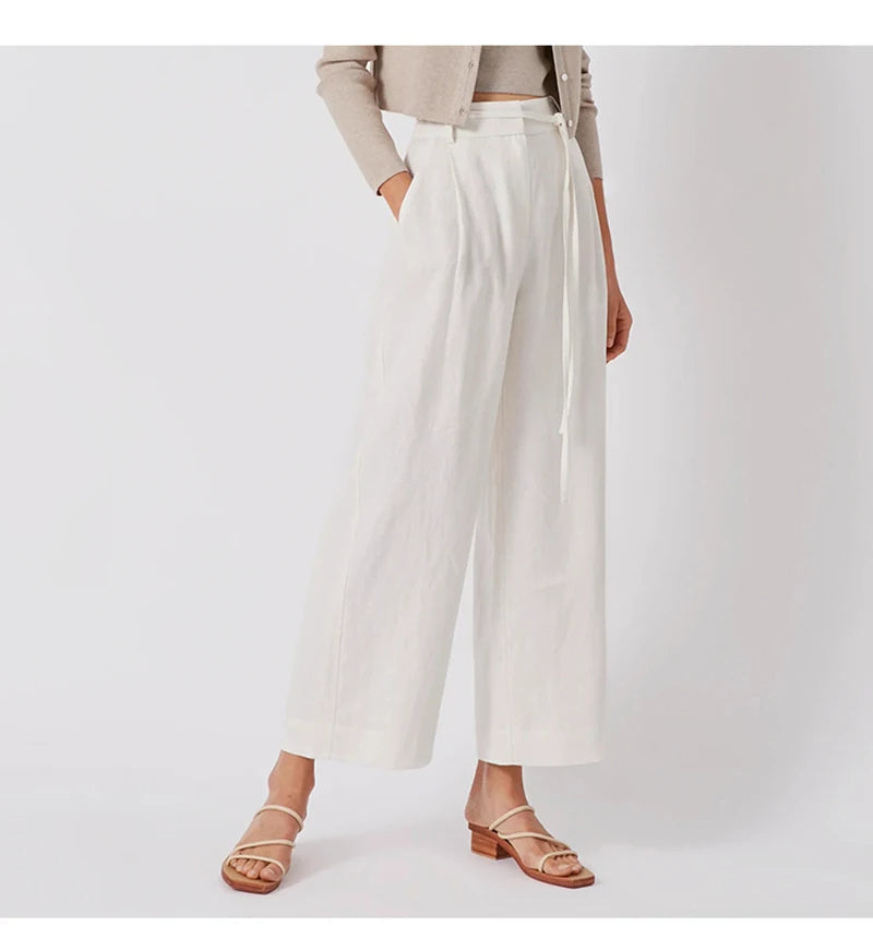 Broek met brede stropdas voor dames