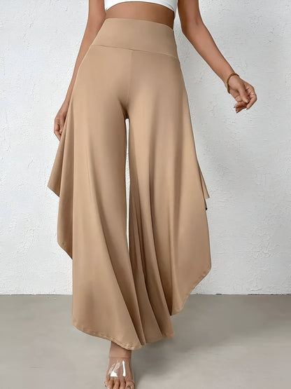 Wijde broek met asymmetrisch shirt