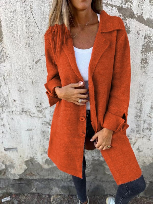 Teni™ Lange Casual Elegante Jas met Praktische Zakken