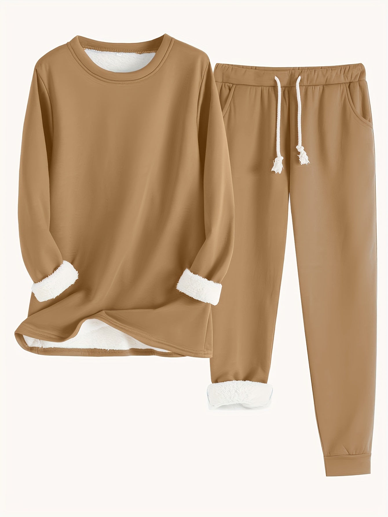 Isla - Effen dames thermoset met trui en trainingspak