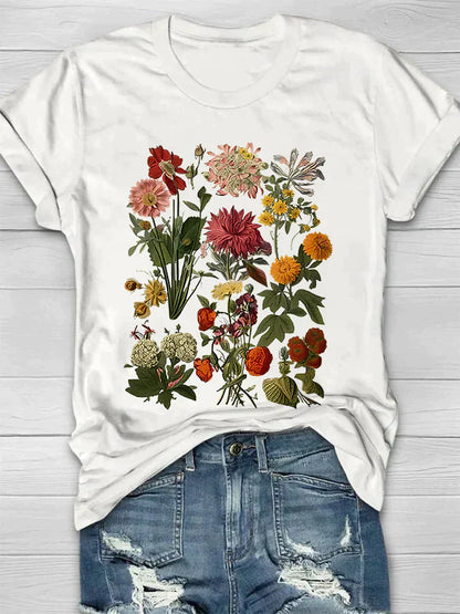 Femke | Vintage t-shirt met bloemenprint