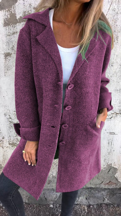 Teni™ Lange Casual Elegante Jas met Praktische Zakken