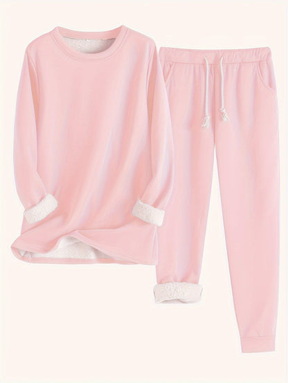 Isla - Effen dames thermoset met trui en trainingspak