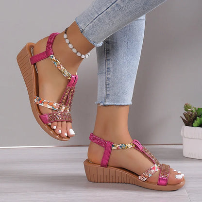 Sophia - Nieuwe zomersandalen voor dames met open teen en strassteentjes