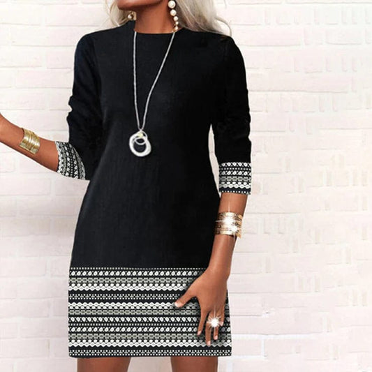 - Elegante casual jurk met print